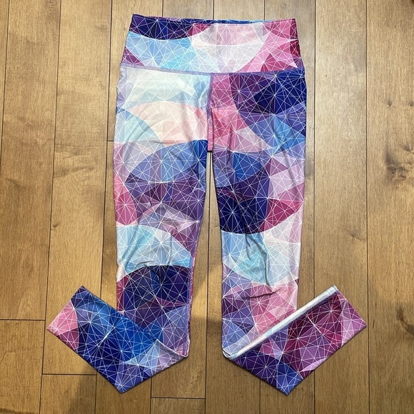 My Inner Fire Colorful Geometric Printed Recycled Polyester Yoga Leggings 6 - Picture 4 of 9